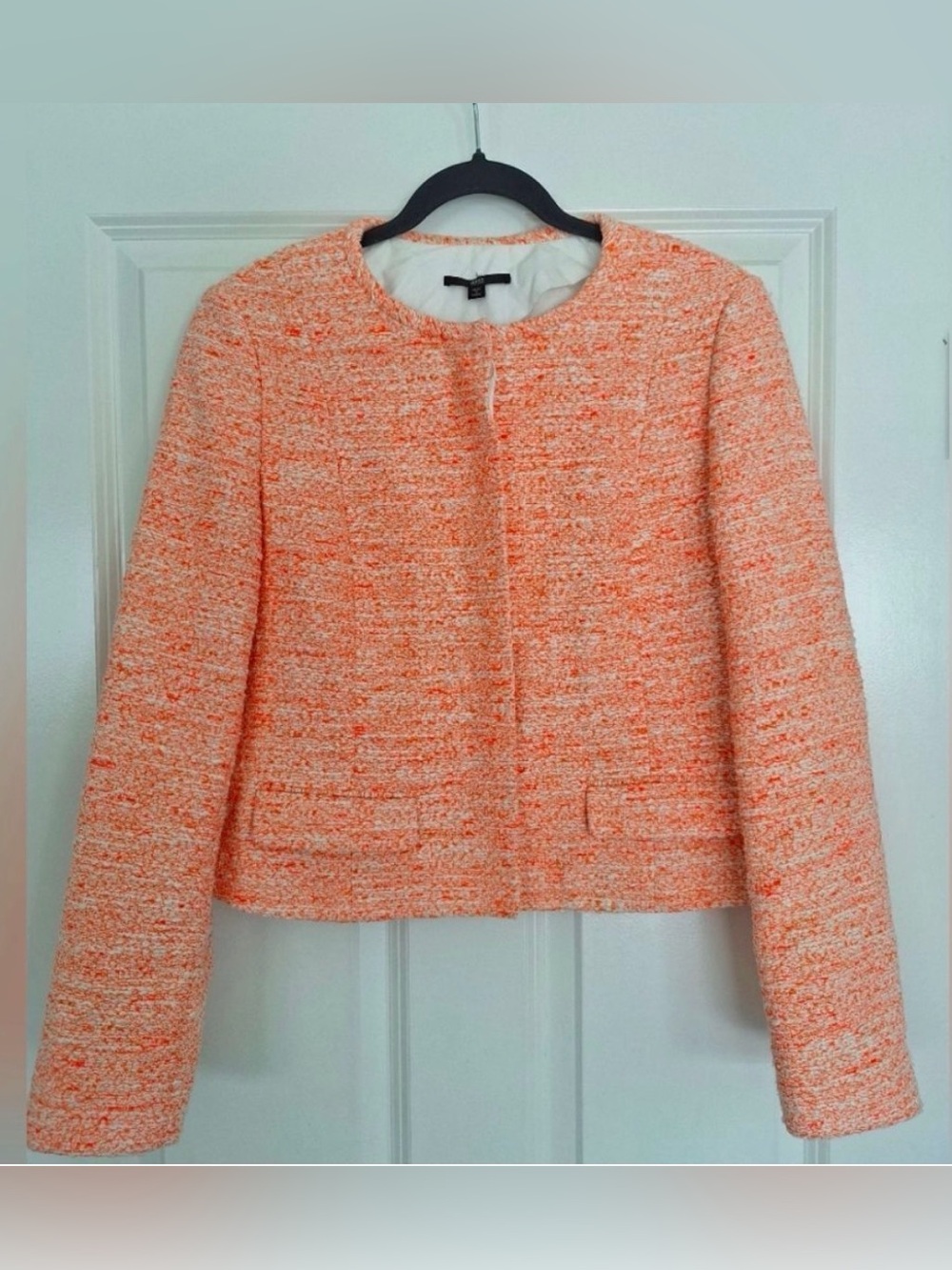 Hugo Boss Orange Tweed Blazer Size 8